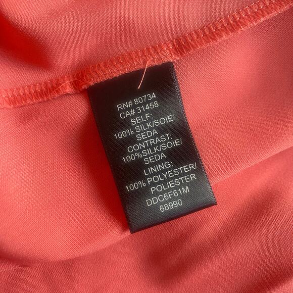 Max and Cleo 100% Silk Pink Midi Chiffon Dress Formal Sleeveless Size 8 - Picture 6 of 6